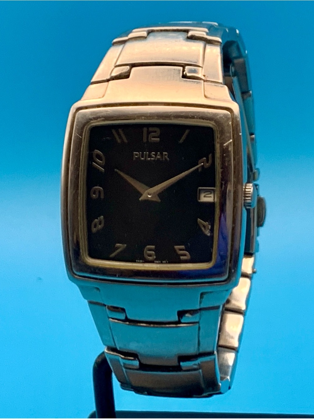 PULSAR By SEIKO VX3K-0AC0 Men’s Vintage Tank Wristwatch Date Working New Battery
